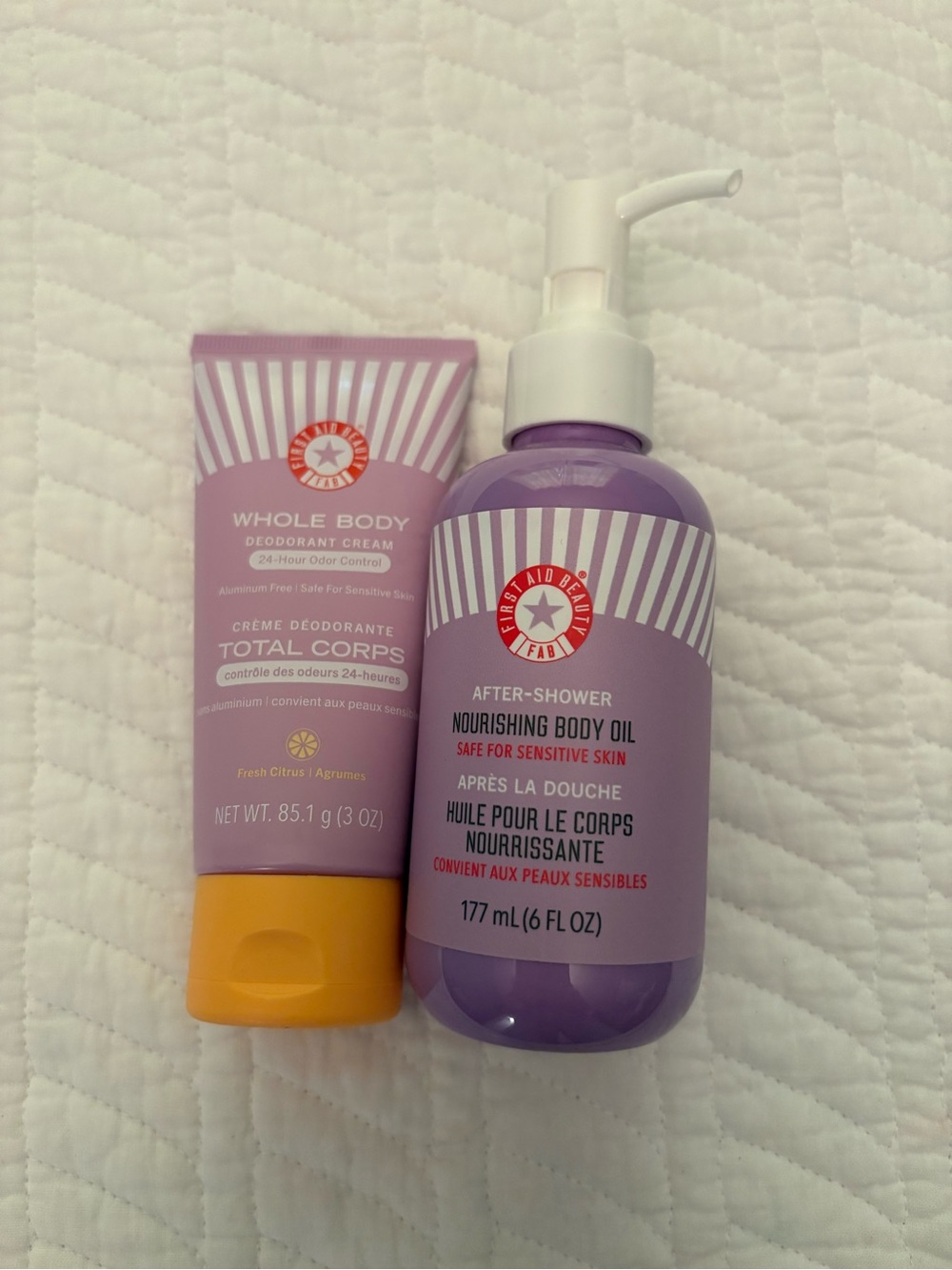 First Aid Beauty Nourishing Body Oil & Whole Body Deodorant Cream Set